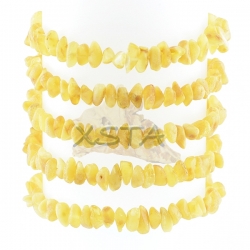 Raw butter color amber bracelet